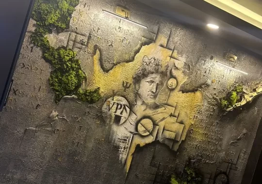 Bursa sanatsal duvar boyası dekorasyon uygulaması