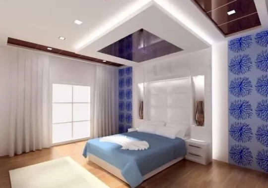 TV arkası alçıpan dekorasyon örneği