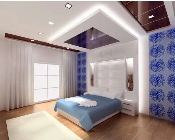 TV arkası alçıpan dekorasyon örneği