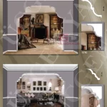 Klasik sütunlu alçı kemer dekorasyonu