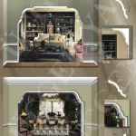 Modern alçı kemer salon tasarımı