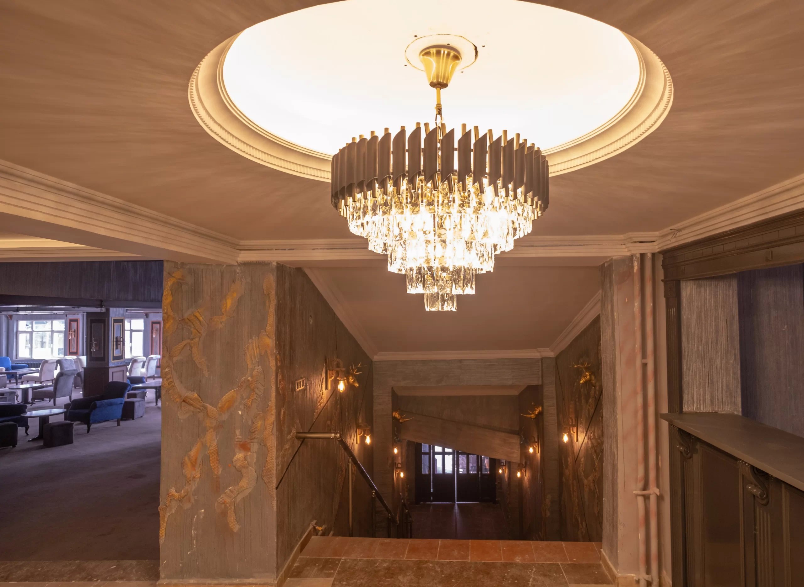 led ışıklı alçı kubbe tavan