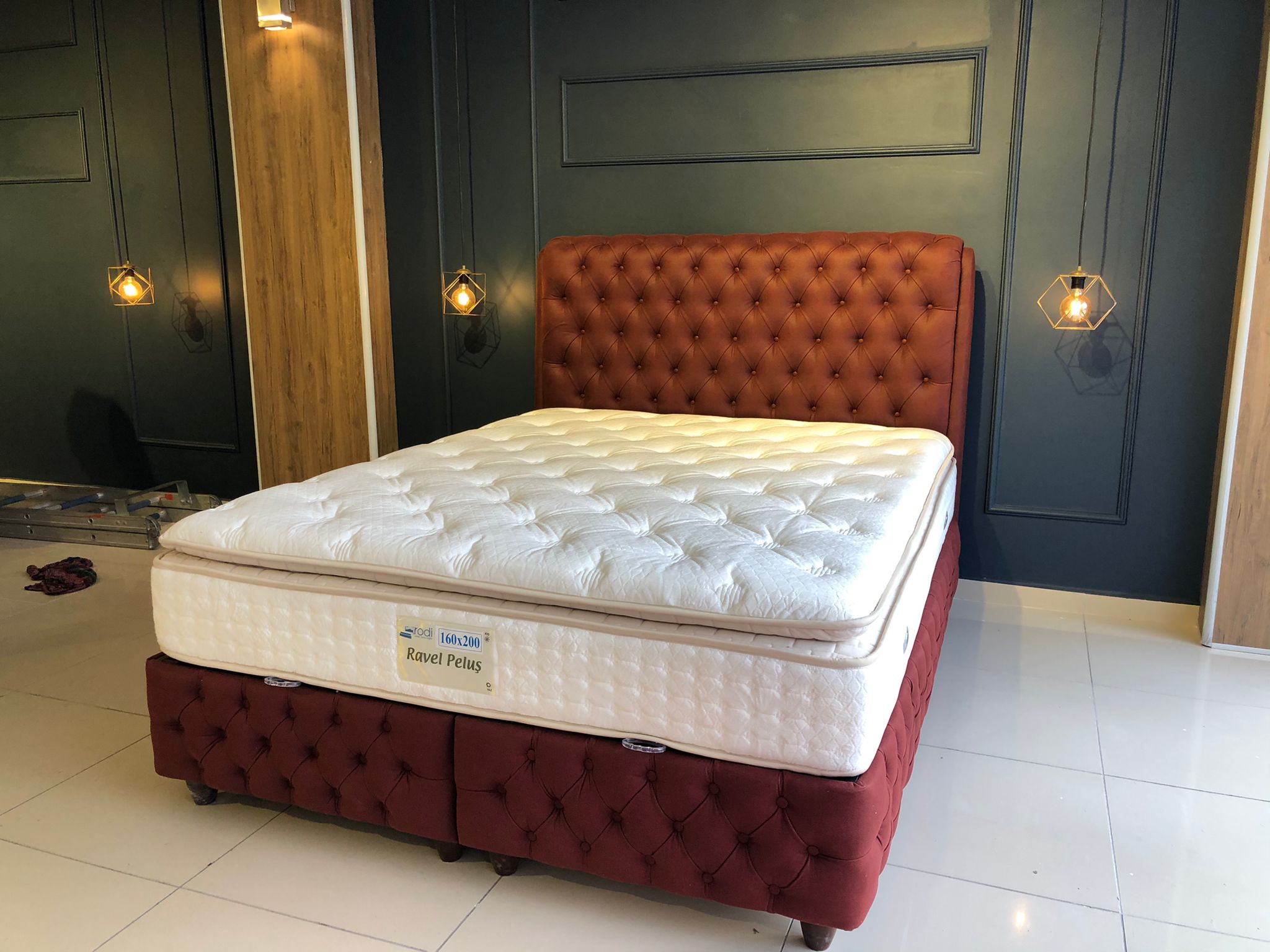 TV arkası yatak odası alçıpan ve duvar çıtası